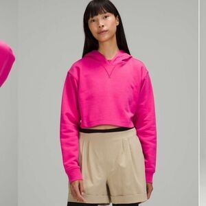 *NWT Lululemon Athletica All Yours Cropped Hoodie in Sonic Pink